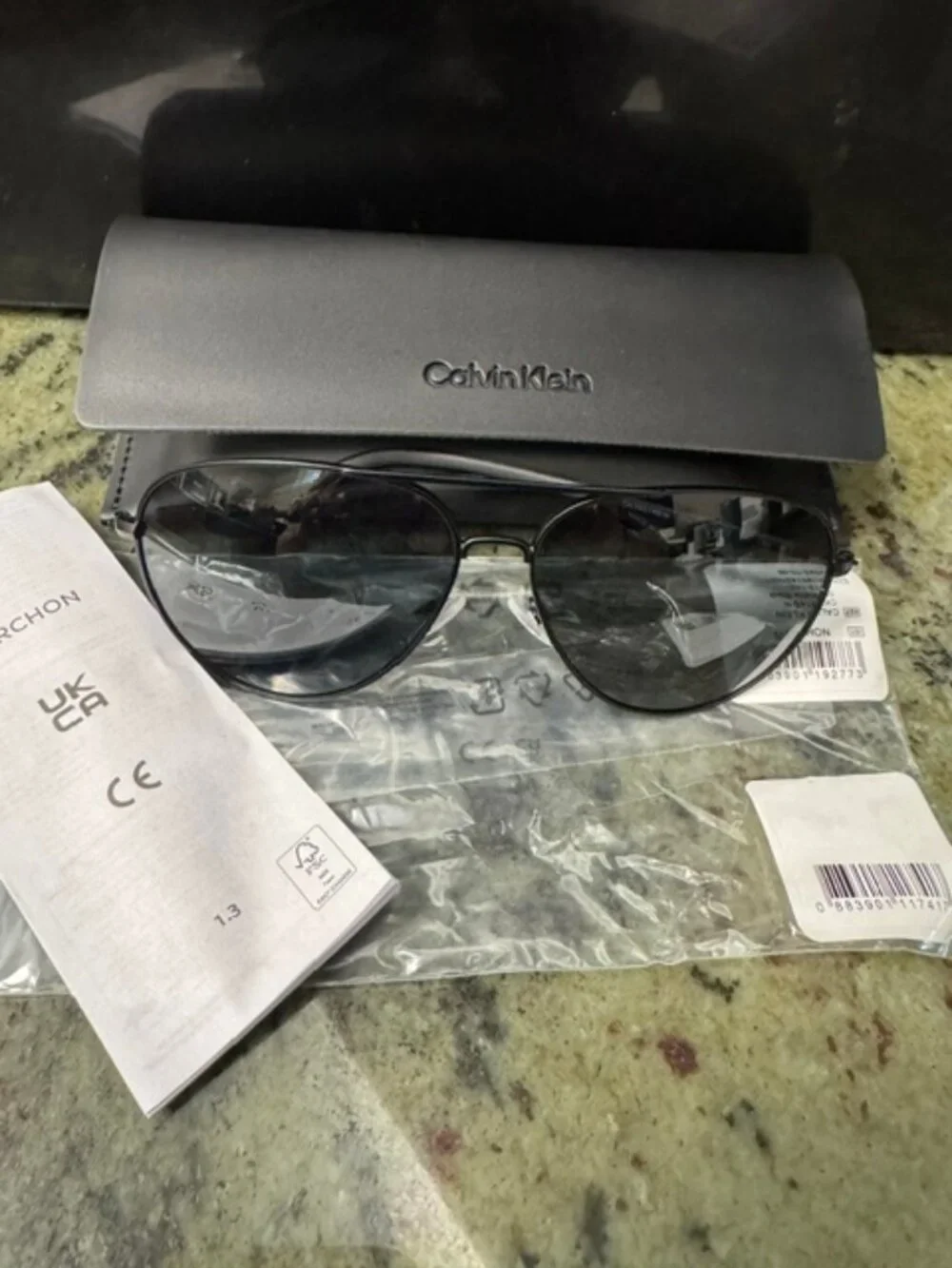 Calvin Klein CK19314S Aviator Pilot Sunglasses 16 13 140 Black Metal Gray Lens